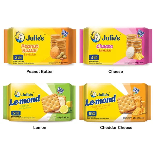 Julies Peanut Butter Lemon Cheese Cheddar Cheese Sandwich Biscuit Random