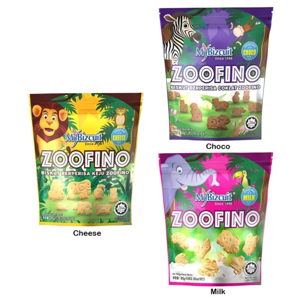 Mybizcuit Zoofino Animal Shape Cookies 80gm Random