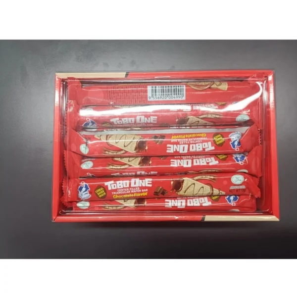 Tobo One Triangular Wafer Bar with Center Filling  12g x 30pcs Random Flavour